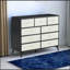 Commode 9 tiroirs, couleur noir-1191561220