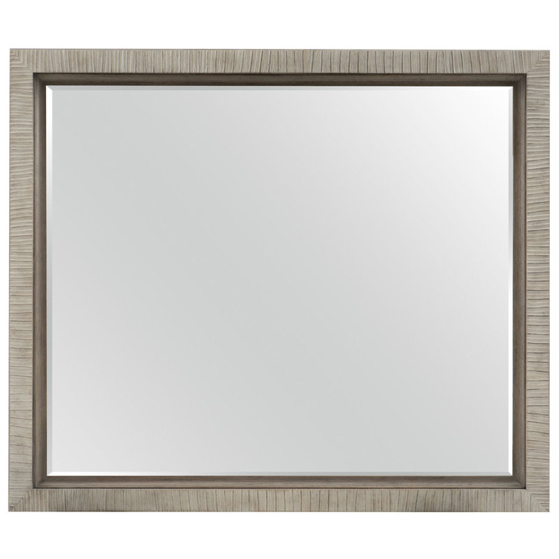 Elixir Gray Oval Wood Wall Mirror