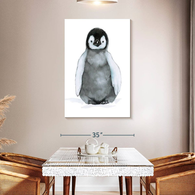Illustration de bébé pingouin, H 48 po x l 32 po