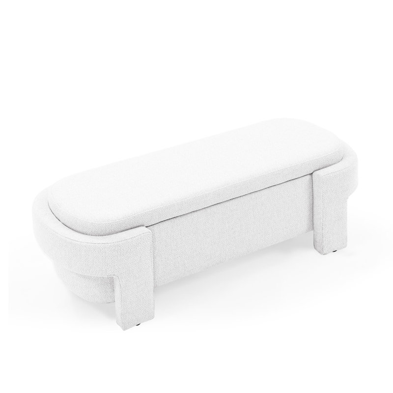 Banc rembourré avec grand espace de rangement
