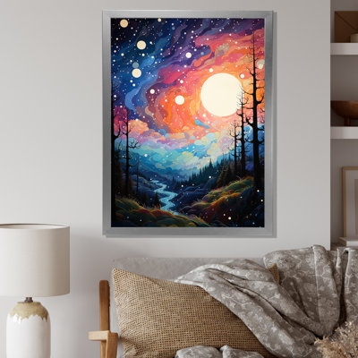 Météores Stardust Cascade Pointillism I, reproduction d'art sur toile