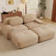 Canapé modulaire Boneless avec repose-pieds, velours côtelé, assise profonde, aucun assemblage requis-210723896-210723897-210723910
