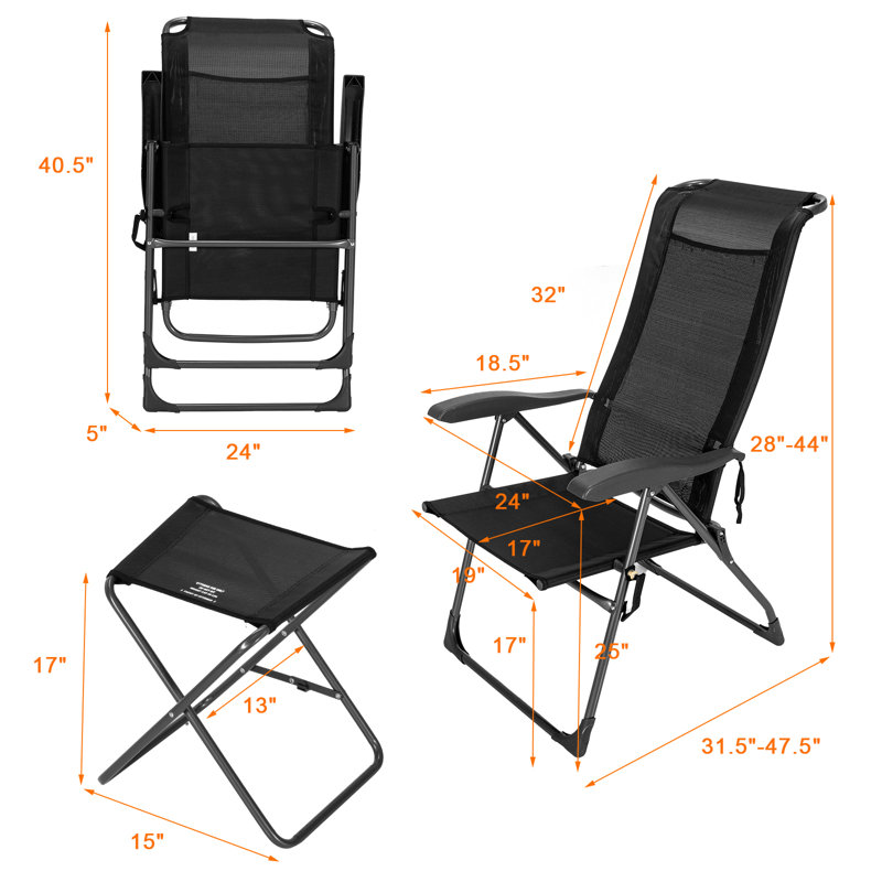 Chaise de plage pliante Sadik