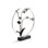 Black Orchid 22" Moon Gate Sculpture