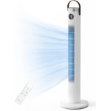 Tower Fan With Remote, G-Ocean Oscillating Fan, Bladeless Fans With 24H Timer, 3 Speeds, 3 Modes, LED Display, Cooling Standing Floor Fan For Bedroom Living Room Home Office