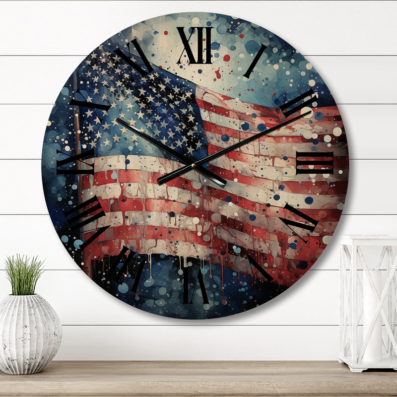 Marqueen Solid Wood Wall Clock, Small