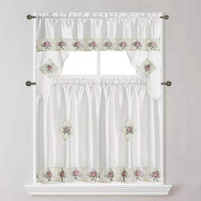 Frieslander Floral Swag Kitchen Curtain