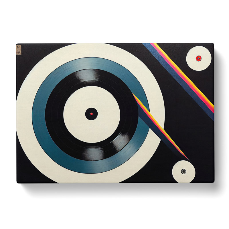 Electrifying Vinyl Record Art - Wrapped Canvas Print, 50cm H x 76cm W x 3cm D