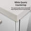 36 po X P 22 po D Meuble-lavabo de salle de bain 2 portes avec comptoir en quartz blanc-162059221-162059220
