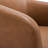 Frankie Upholstered Brown Faux Leather Swivel Barrel Chair with Solid Wood Base-1928101219