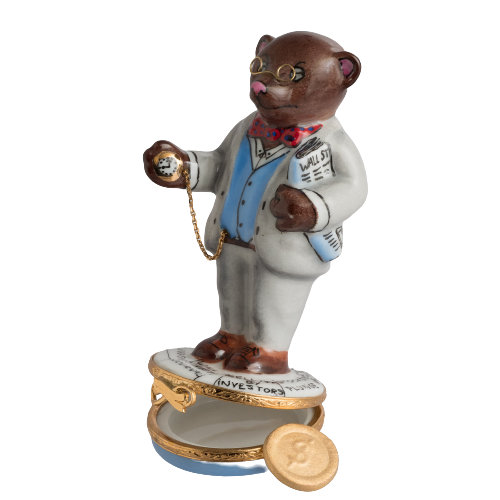 LIMOGES BOX: The Wall Street Bear
