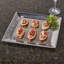 Ensemble de petits plateaux de service carrés en acier inoxydable martelé NUCU Artisan