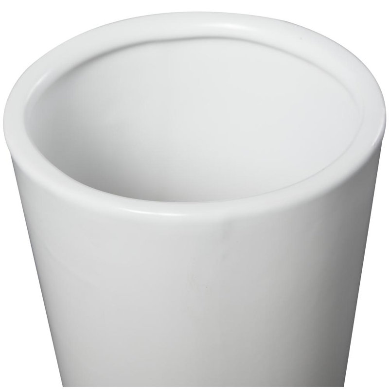 Mable Ceramic Table Vase, White