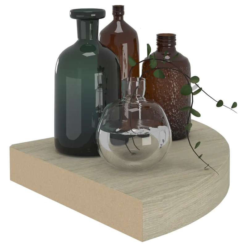 Arsi Corner Shelf, Oak, 3.8cm H x 25cm W x 25cm D