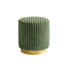 Tabouret d'appoint contemporain en tissu de fourrure verte avec base en acier inoxydable doré pour des espaces de vie élégants