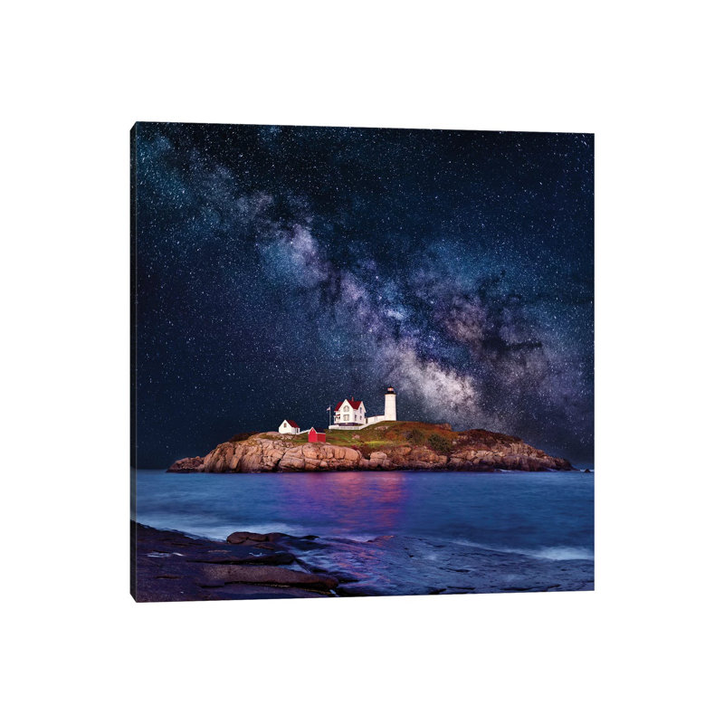 Cape Neddick, Nubble Lighthouse par Susanne Kremer - photographie sur toile tendue, H 12 po x l 12 po x P 0,75 po
