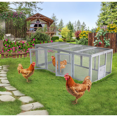 Poulailler, extension de poulailler 20,73 pi² grande poulailler, poulailler universel parfait pour 4 à 6 poules, canards, L 79 po x l 37,8 po x H 26,8 po