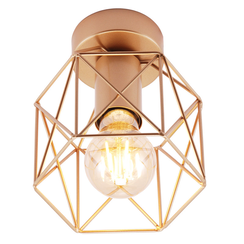 Semi Flush Mount, Brushed Gold