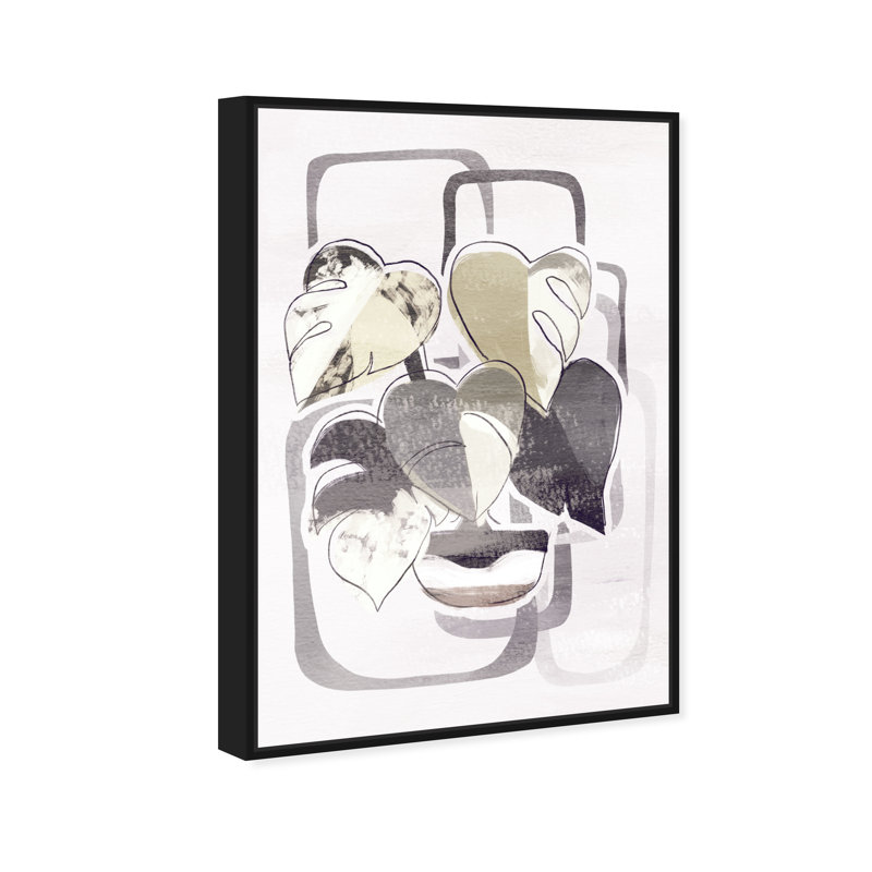 Monstre dans le minimalisme - peinture sur toile, Toile avec cadre noir, H 36 po x l 24 po