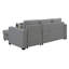 Canapé-lit modulaire réversible gris-174255190-174255188