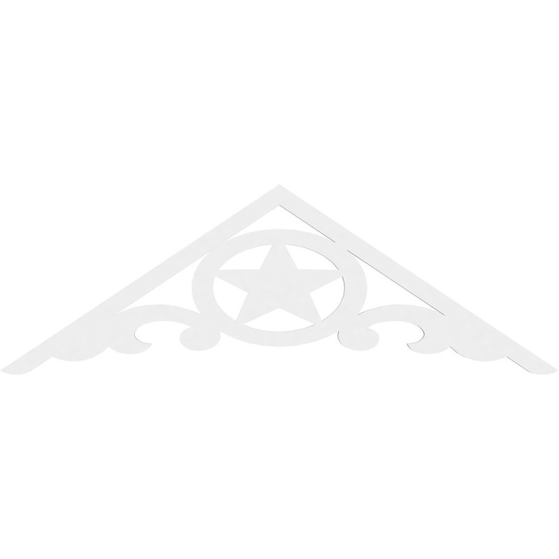 Austin Signature Urethane Gable Pediment, Primed Tan, 24"H x 72"W, 8/12