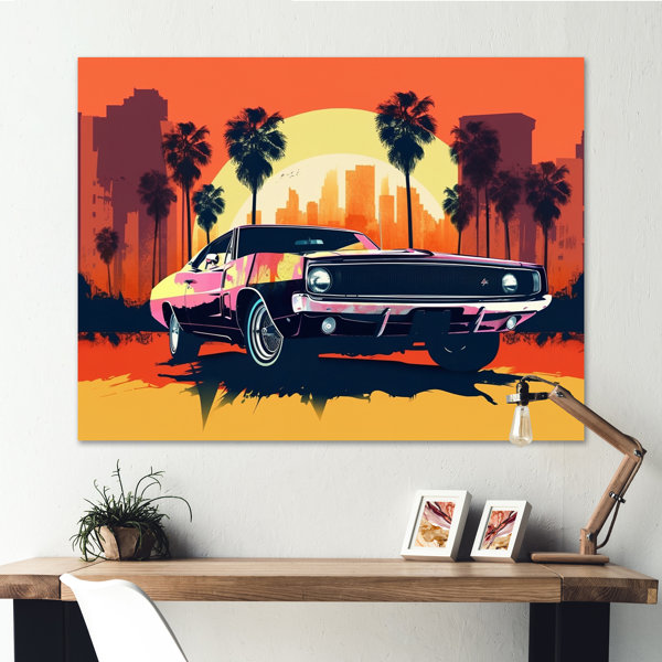 Charlton Home® 80S Groovy Cars III On Canvas Print | Wayfair