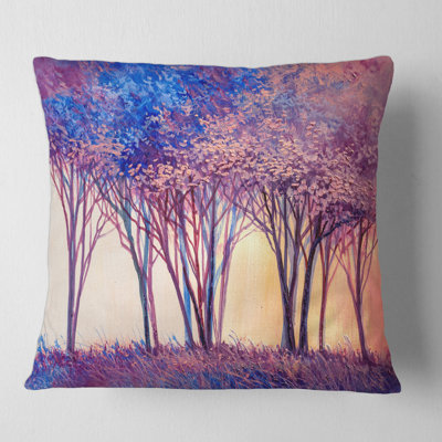Housse et insert de coussin carré Trees Forest Landscape