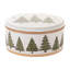 Ceramic Pine Tree Canister with Lid 7.75"D