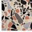 Walking On Terrazzo Abstract Area Rug in Black/Orange/Gray/Ivory-47841783