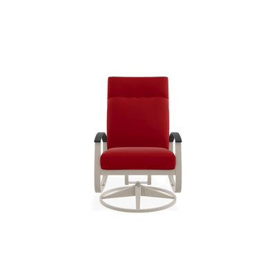 Chaise berçante pivotante réglable avec coussins Askar