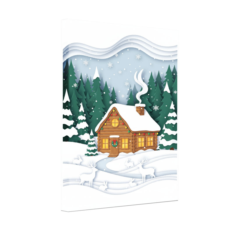 Ensemble de 3 impressions d'art sur toile de Noël, H 24 po x l 16 po