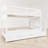 Twin XL Over Twin XL Bunk Bed With Trundle, Wood, Built-In Drawers & Wardrobe, Modern Farmhouse, Kids Bedroom-392104278