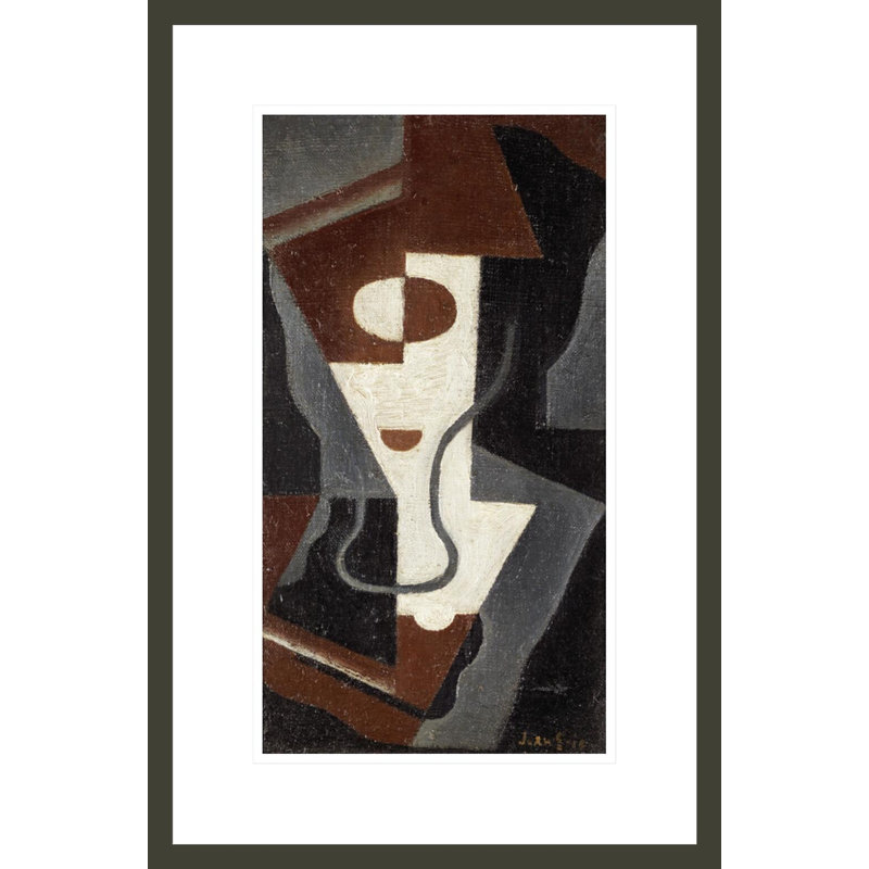 «Glass» par Juan Gris - impression giclée sur cadre, H 21,75 po x l 14,36 po