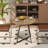 Round Dining Table for 4, 31.5 Inch Compact MDF Top with Black Metal Legs, Rich Brown