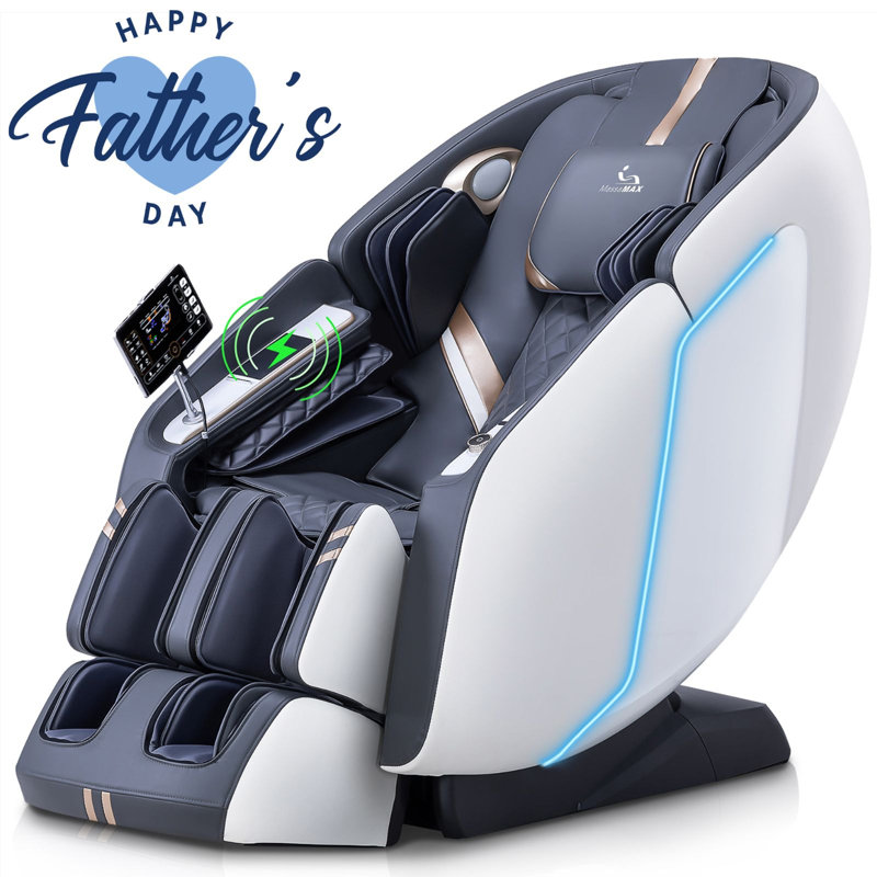 Fauteuil de massage 4D Zero Gravity SL, Similicuir blanc