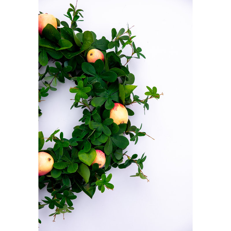 Handcrafted Faux Apple 17'' Wreath