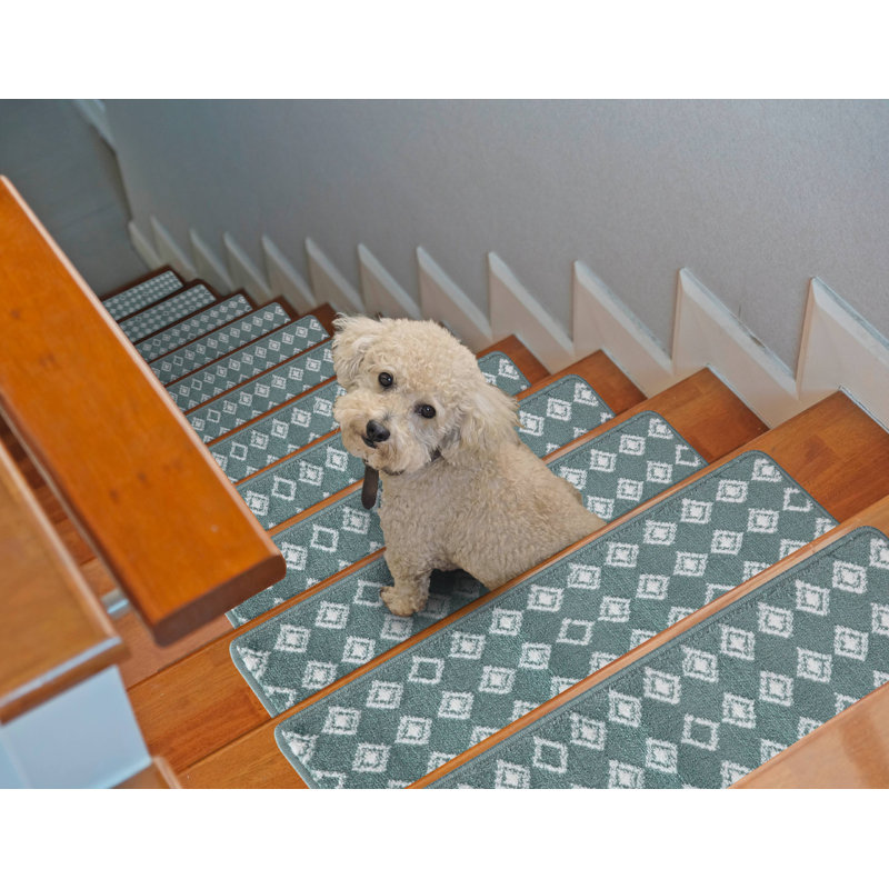 Tapis d’escalier doux et vibrant à treillis Atalaya