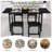 5-piece Dining Table Set For 4-8 People, 63" Large Extendable Kitchen Table Set With 4 Square Stools, Dining Room Table, Easy Assembly & Clean