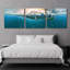 «Chicago - Fall Dusk» par Epic Portfolio, art mural en verre acrylique, ensemble de 3 pièces, 108 po x 36 po