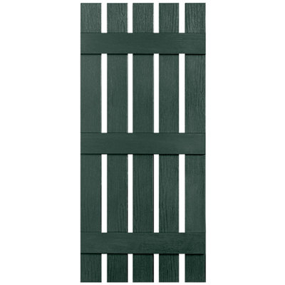 Three Batten, Five Board Open Vinyl Shutters Pair