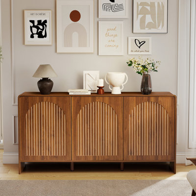 3-Door Accent Cabinet With Adjustable Shelves