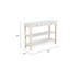Console Pela, plateau de 42 po, 2 tablettes, bois massif gris clair-118123973