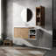 Meuble-lavabo de 42 po avec lavabo et armoire latérale - Conception tendance incluse Scratch - Système de fermeture de porte en contreplaqué silencieux-2083697169