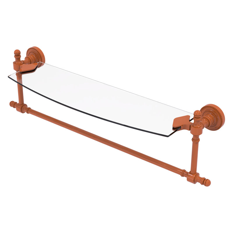 Tablette flottante rétro avec porte-serviettes, H 5 po x l 18 po x P 5 po, Étincelle d'automne