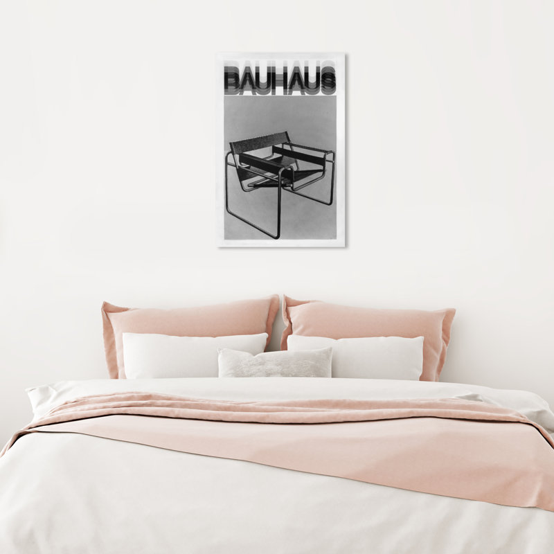 Typographie et citations, affiche de Bauhaus - Impression sur toile, H 24 po x l 16 po, Toile tendue