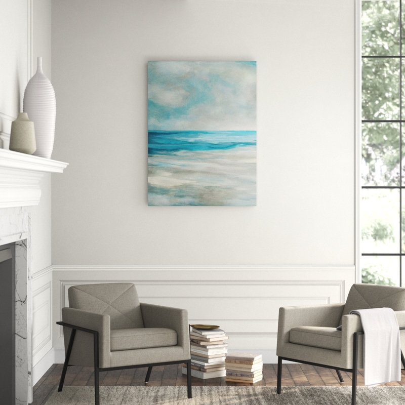 Surf And Sand I Print by Barclay Butera, 32" H x 24" W x 1.5" D, Image Brush Gel