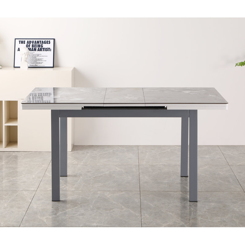 Sintered Stone Extending Dining Table, Grey