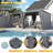 Erommy 12' x 20' Louvered Pergola with Adjustable Waterproof Roof, Aluminum Outdoor Gazebo with Curtains for Patio, Deck & Hot Tub-90612909-131590747