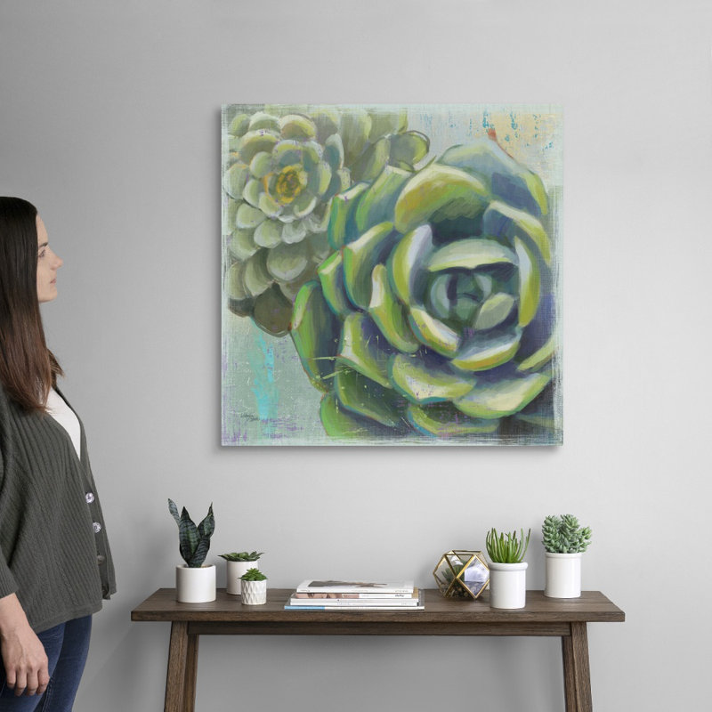 Succulents II, art mural sur toile, Toile tendue, H 30 po x l 30 po x P 1,25 po