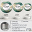 Or et vert Soft Wave Fusion - miroir de formes abstraites, miroir mural rond beige, impression d'art en métal-99623622